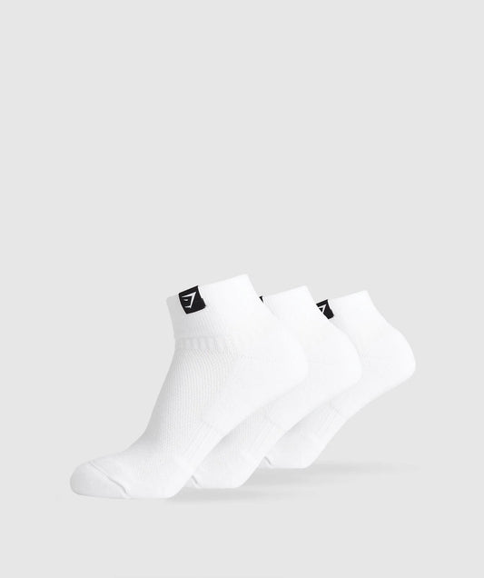 Woven Tab Quarter Socks 3pk #604912