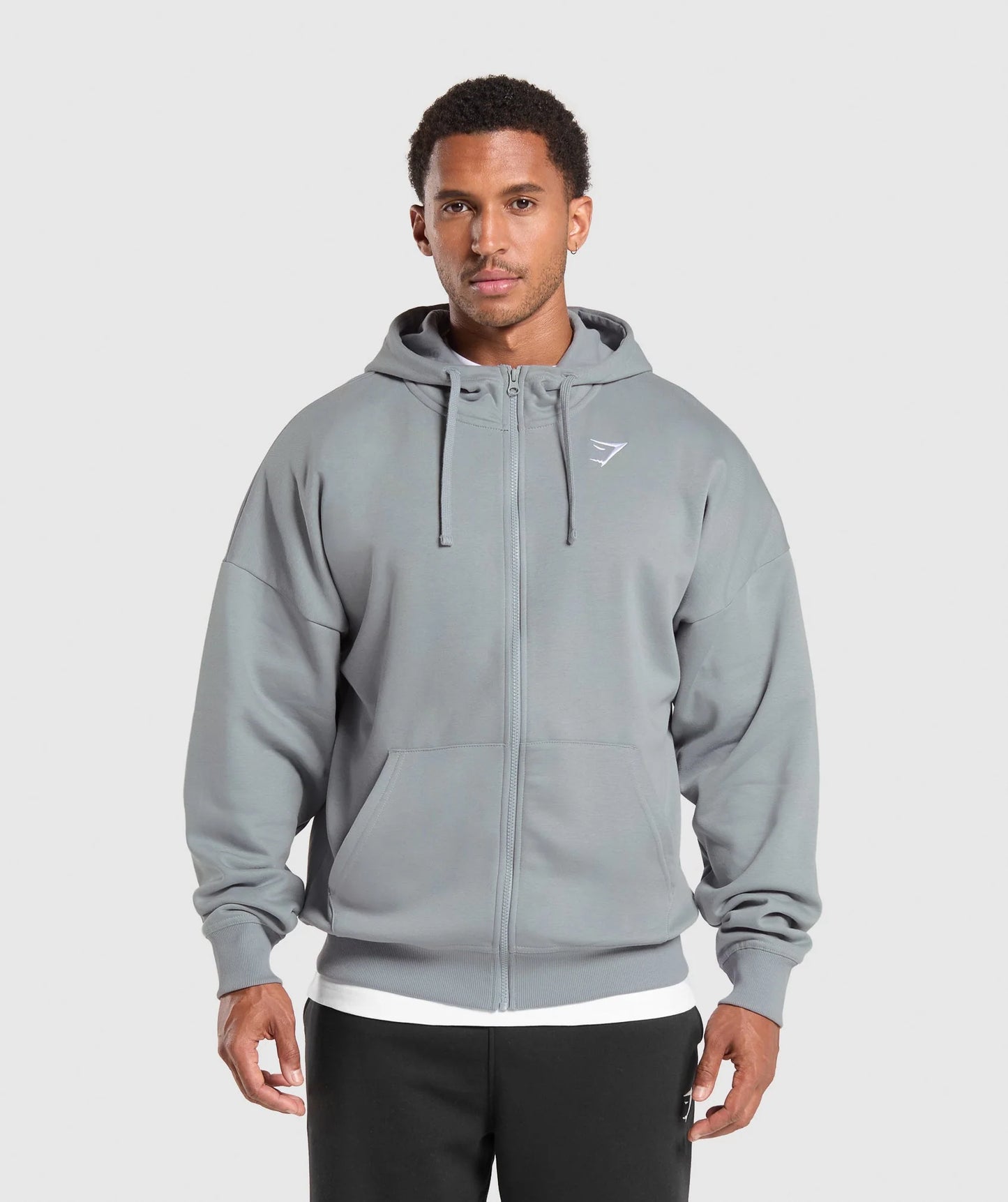Crest Oversized Zip Up Hoodie #954287